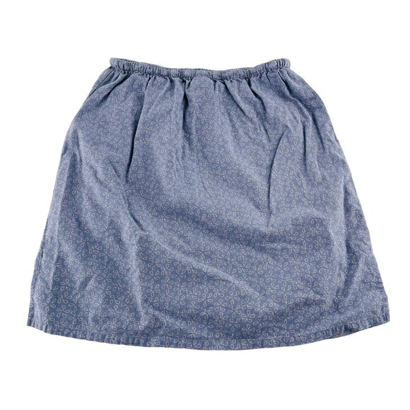 J. Jill Womens Light Blue Patterned Skirt Size Small Linen Blend Elastic Waist - Picture 4 of 4